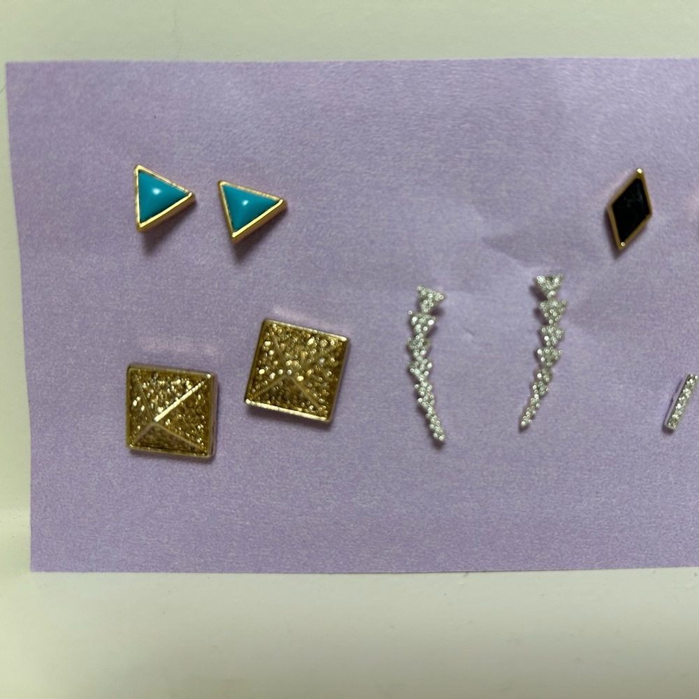 Pierced earrings.